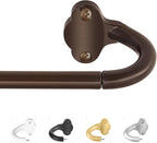 TVWOO Bronze Wrap Around Curtain Rods:5/8 Inch Blackout Adjustable Window by TVWOO
