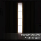 LEMOMO Blackout Curtains 52 x 108 inch/Natural Curtains Set of 2 Panels/Thermal - Image 3