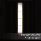 LEMOMO Blackout Curtains 42 x 63 inch/Natural Curtains Set of 2 Panels/Thermal - Image 3
