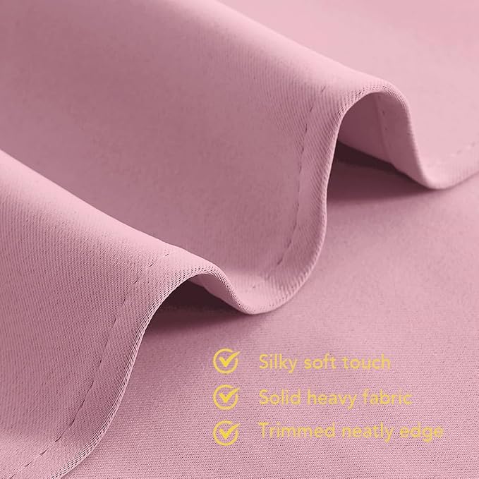 NICETOWN Blackout Curtains for Bedroom, Rouge Pink, 42 W by 80 L, Thermal - Image 5