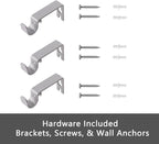 GXOACKJ Curtain Rods for windows 28-78 inch, 5/8 inch Decorative Silver - Image 6