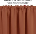 RYB HOME Blackout Curtains for Bedroom Living Room 63 inches Long, Thermal - Image 6
