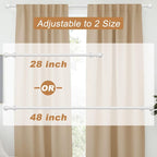 White Curtain Rods for Windows 28 to 48 Inch, Heavy Duty Curtain Rod Set - Image 2