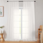 Extra Long Sheer Ivory Curtains by WelvetBLK