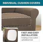 Turquoize 2 Piece Chair Covers Armchair Slipcovers - Image 5
