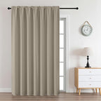 CUCRAF Light Beige Blackout Curtains Customize, Rod Pocket Room Darkening by CUCRAF