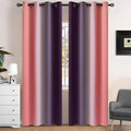 Yakamok Blackout Ombre Dark Pink and Dark Purple Curtains-Gradient Room by Yakamok