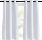 NICETOWN Bedroom Curtains 2 Panels Set, 34 in x 60 in, Easy Care Solid Thermal - Image 2