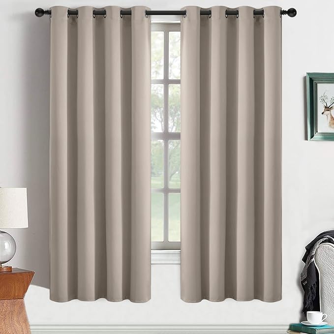 Yakamok Room Darkening Blackout Curtains Thermal Insulated Grommet Curtain by Yakamok
