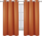 LEMOMO Orange Blackout Curtains 42 x 63 Inch Length/Set of 2 Curtain - Image 2