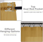 Gold Sheer Curtains for Bedroom Living Room 96 Inches Long 2 Panels, Modern - Image 4