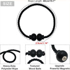 4 Pack Magnetic Curtain Tiebacks Modern Handmade Rope Curtain Tie Backs - Image 2
