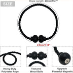 2 Pack Magnetic Curtain Tiebacks Modern Handmade Rope Curtain Tie Backs - Image 3