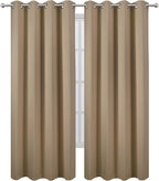 LEMOMO Blackout Curtains 52 x 90 inches Long Natural Curtains Set of 2 Panels - Image 2