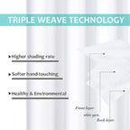 NICETOWN White 100% Blackout Curtains - Image 5