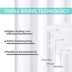 NICETOWN Pure White 100% Blackout Lined Curtains, 2 Thick Layers Completely - Image 6