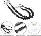 OCIOLI 2 Pieces Wood Bead Curtain Tieback Boho Curtain Tiebacks Curtain - Image 5