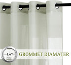NICETOWN Flax Linen Sheer Curtains - Image 2