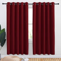 NICETOWN Christmas Burgundy Bedroom Curtains Blackout Draperies, Home by NICETOWN
