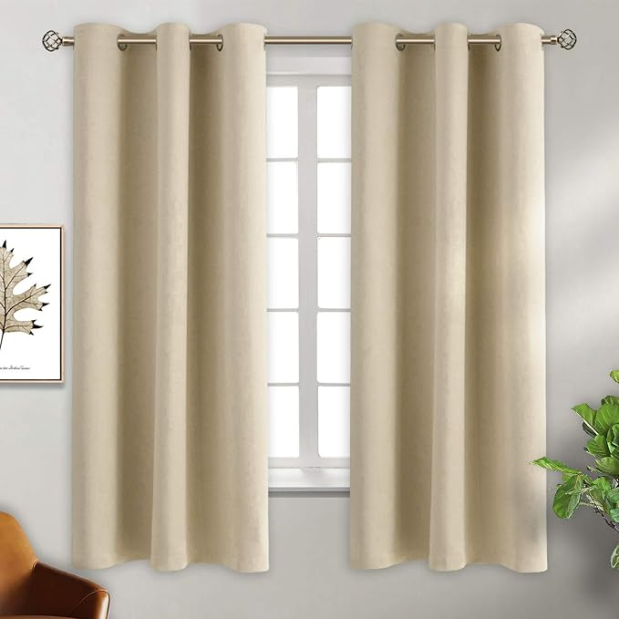 BGment Room Darkening Curtains 63 Inches Long by BGment