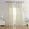 Joydeco Linen Curtains 90 Inch Length 2 Panels Set by JOYDECO