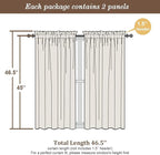 Chyhomenyc Dusty Blue Short Curtains 45 Inch Length 2 Panels, Light Filtering - Image 4