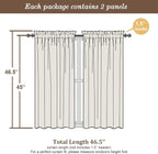 Chyhomenyc Lime Sheer Curtains 45 Inch Long 2 Panels, Light Filtering Short - Image 3