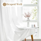 HOMEIDEAS Non-See-Through White Privacy Sheer Curtains, 52 X 96 Inches Long 2 - Image 7