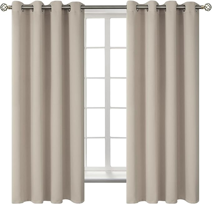 BGment Room Darkening Curtains 63 Inches Long by BGment
