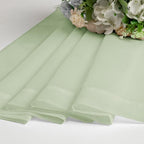 OVZME Light Green Sheer Curtains 54 Inches Long 2 Panels - Image 7
