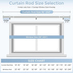 Silver Curtain Rods for Windows 36 to 240 Inch, Size:36-240 Inch - Image 5
