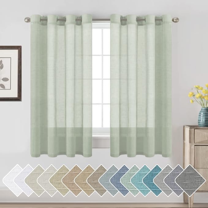 H.VERSAILTEX Linen Curtains Natural Linen Blended Curtain Panels by HVERSAILTEX