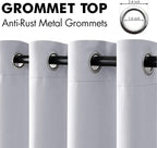 MIULEE Blackout Door Curtain Set of 2, 34 x 80 Inch Greyish White Thermal - Image 8