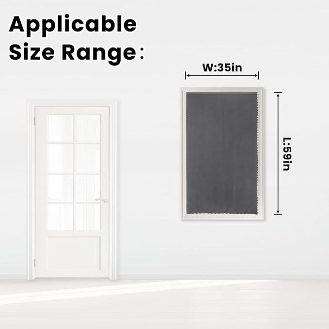 Magic Tape Stick On Curtains Window Shades Pull Down Blackout Window Cover - Image 7