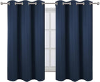LEMOMO Navy Blue Blackout Curtains 34 x 54 Inch Length/Set of 2 Curtain - Image 2