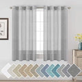 H.VERSAILTEX Linen Curtains Nickel Grommet Natural Linen Semi-Sheer Curtains 2 by HVERSAILTEX