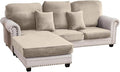 Couch Cover 3-Piece Elastic Velvet Couch Cushion Covers & Chaise Slipcovers by Taque