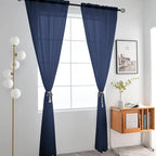 SpaceDresser Sheer Voile Window Treatment Rod Pocket Curtain Panels - Image 2