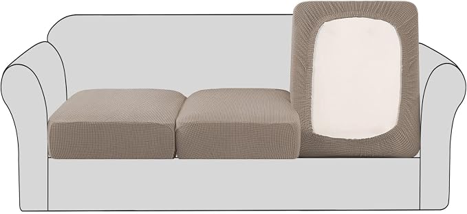 H.VERSAILTEX Super Stretch Couch Cushion Covers Sofa Cushion Slipcovers by HVERSAILTEX