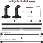 Zeerobee Curtain Rods for Windows 16 to 28, 1 Inch Industrial Wrap Around Black - Image 7