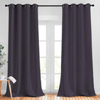 NICETOWN Greyish Purple Blackout Curtains 90 inches Long, Grommet Thermal by NICETOWN
