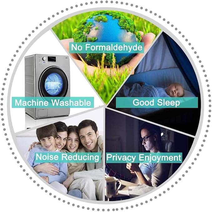 Yakamok Blackout Curtains Room Darkening Thermal Insulated Window Panels - Image 8