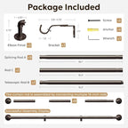 Zeerobee Curtain Rods for Windows 144 to 168, 1 Inch Industrial Wrap Around - Image 7