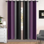 Yakamok Blackout Ombre Purple and Black Curtains by Yakamok
