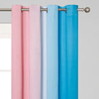 Ombre Pink and Blue Blackout Curtains 45 Inches Long, Full Light Blocking - Image 4