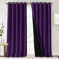 NICETOWN Total Shade Curtains and Draperies, Royal Purple, Package of 2 by NICETOWN