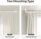 Zeerobee Curtain Rods for Windows 32 to 48, 1 Inch Industrial Wrap Around White - Image 5