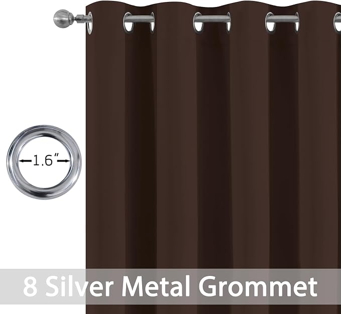 Yakamok Blackout Room Darkening Insulated Grommet Panels Window Curtains - Image 4