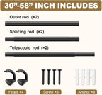 GXOACKJ Black Wrap Around Curtain Rods - Image 5