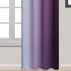 Yakamok Greyish White to Purple Ombre Curtain - Image 3